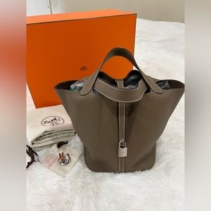 Hermes Picotin 22 Etoupe PHW